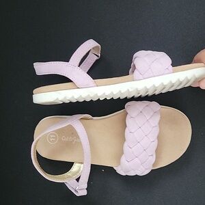 Purple suede sandals